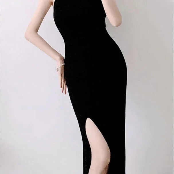 Robe Longue Dos Nu Fendue - Vallure