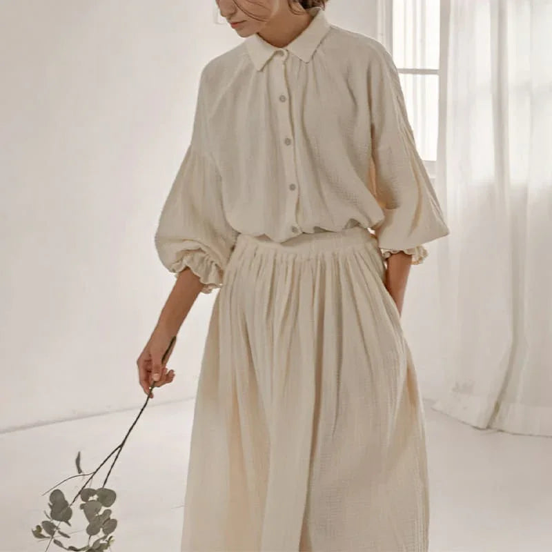 Ensemble Loungewear en Mousseline Double Épaisseur - Vallure