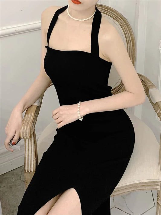 Robe Longue Dos Nu Fendue - Vallure